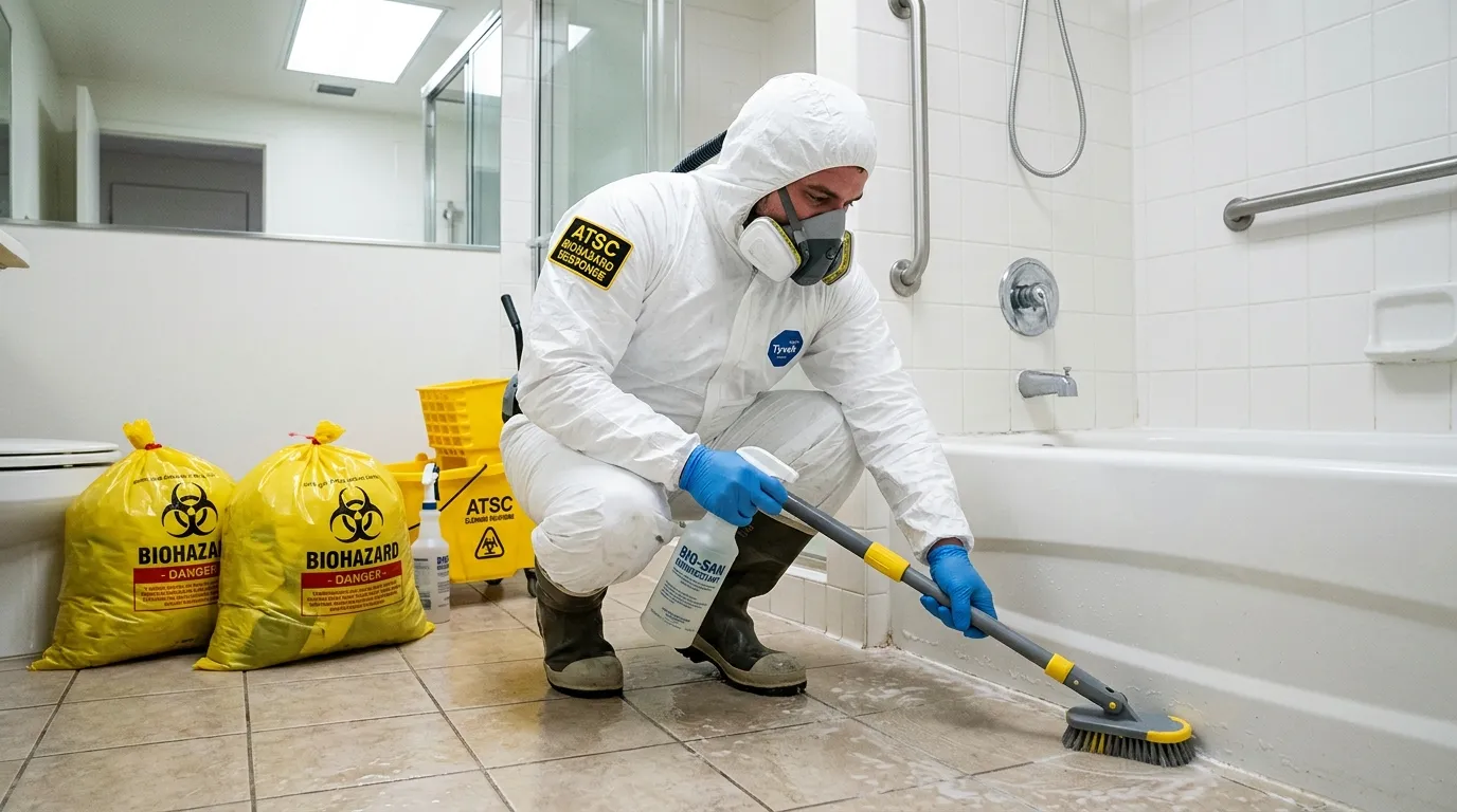 Decontamination equipment deployed for Blood Cleanup in Cos Cob